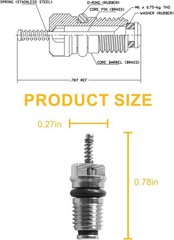 10 Pack Standard A/C Schrader Valve Core for Automotive Systems. Compatible with