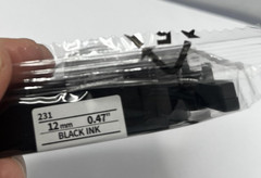 4pk 231 12mm 0.47in Black On White Laminated Label Tape Label Maker Cassettes