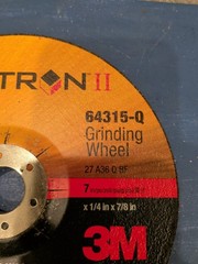 3M Cubitron II Grinding Wheel 7″ X1/4″X 7/8 Black 64315-Q Precision