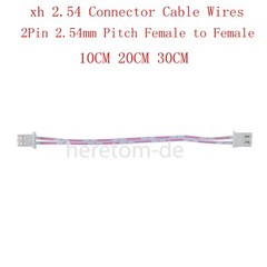 JST XH2.54mm 2-12 Pin Dualheaded Wire Cable Connector Set 10/20/30CM