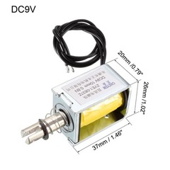 DC Push Pull Type Solenoid Electromagnet DC9V 0.8N 10mm Linear Motion