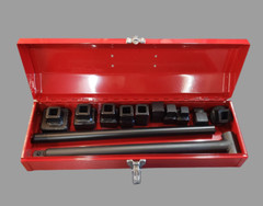 Plumbing cleanout plug wrench set – plumbing tool – cleanout cap – Steel case
