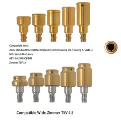 Locator Overdenture Abutment Removable Anchor For Mis ZIMMER TSV 3.5/4.5 Platfor