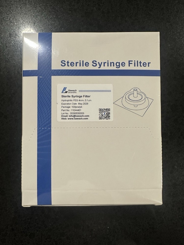 100 (pc) – 0.1 uM Dia 4mm Sterile PES Syringe Filter for Laboratory Research