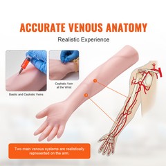 VEVOR IV Practice Kit Phlebotomy Venipuncture Practice Arm for Students Nurses