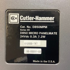 CUTLER HAMMER D850MPM MICRO PANNEL MATE D850 SER. 00 0.3A 24VDCV 7.2W
