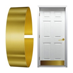 KOSHKA Door Kick Plate Peel and Stick (6″x 34″, Brushed Brass Finish) 1