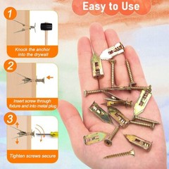 50/100PCS Self Drilling Drywall Anchors Screws Hollow Wall Anchor Expansion Kit