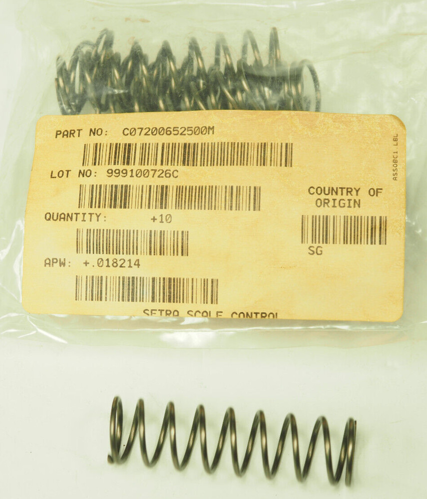 10 pak- SPEC Compression Spring, 2 1/2 in Overall Lg, 0.72 in Outside Diameter