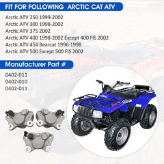 Front Left Right & Rear Brake Calipers Arctic Cat ATV 250 300 375 400 454 500