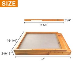 2Pcs Beehive Screened Bottom Board 10 Frame Langstroth Bee Hive Screened Bottom