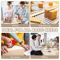6 Rolls Brown Packing Tape 2 Inch x 60 Yards Heavy Duty Shipping Moving Seal