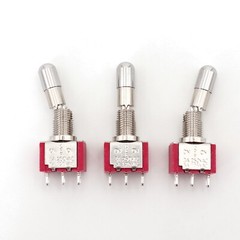 5Pcs SH T8014-LK Locking Lever 3Pin ON-OFF-ON 3-Position SPDT Mini Toggle Switch