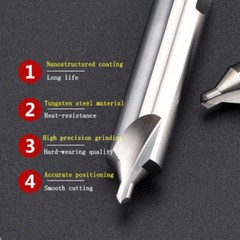 2PC 60° Center Drill 1mm 1.5mm 2mm 2.5mm 3mm 3.5mm 4mm 5mm 6mm lathe tool