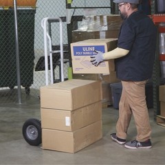 Strongway P-Handle Hand Truck, 1000-Lb. Capacity, 23.6in. x 23in. x 60in.