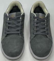 Puma Safety Icon Suede Low Gray & White Steel Toe Oil Resistant Sneaker Size 7.5
