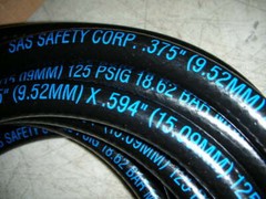 SAS Safety Corporation 9852-41 003-910025 Air-Supply Line w/Fittings 25FT NOS!!