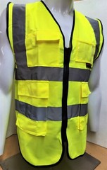 Hi Visibility Reflective Yellow Safety Vest with ID POCKET (Small to 2XL)