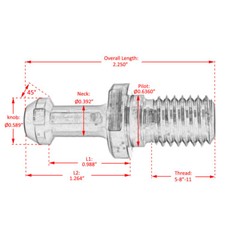 10PCS CAT40 45° 5/8-11 Pull Stud Retention Knob FITS ANY HAAS CNC Lot USA
