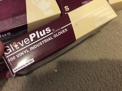 (Lot of 3) AMMEX GlovePlus Vinyl Powdered Gloves – Clear, Pack of 100, Size S