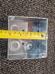 (QTY 25)Raco 232 4″ Square Box, Welded, 2-1/8″ Depth, 1/2 &3/4″ Knockouts, Steel