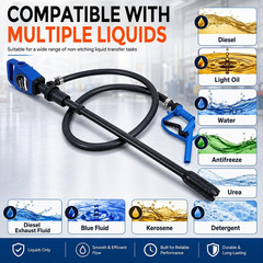 Electric Drum Barrel Pump, 55 Gallon Drum Pump, 110V AC/12V DC, 5 GPM | Telescop