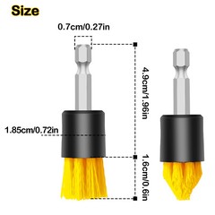 4PCS Drill Brush Attachment Set Power Scrubber For Carpet Tile Grout Cleaning US