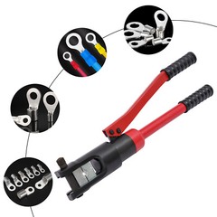 12 Ton Hydraulic Wire Crimper Crimping Tool Battery Cable Lug Terminal W/20 Dies