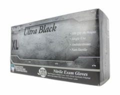NitriDerm® Ultra Black Nitrile Exam Gloves XL – 100CT