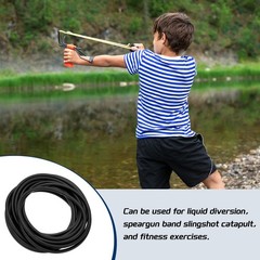 13 Ft(4M) Latex Rubber Tubing, 1/8″(3mm)ID 1/4″(6mm)OD, Black