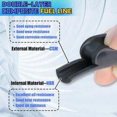 10 Feet 3/16 Inch ID Fuel Line Hose Compatible with Small E Size: 3/16 ID-10ft