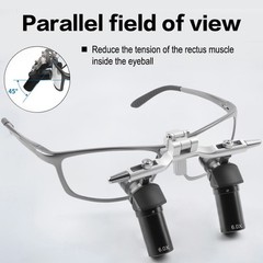 6X Magnifier Dental 48 ° Ergo Optical Loupes For Oral Surgery Prevent Bending US