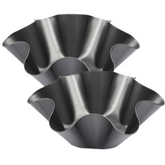 Cielasis 2 Pack 8.5″ Nonstick Large Taco Shell Bowl – 8.5 inches, Black