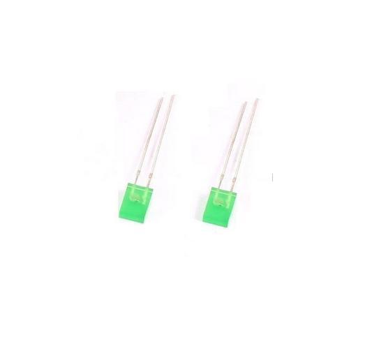 30PCS 2x5x7mm Rectangle LED Green Colou Green Light Emitting Diode NEW