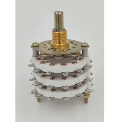 6P5T 6 Pole 5 Throw 3 Deck Band Channel 9.7MM Rotary Switch Selector HOT