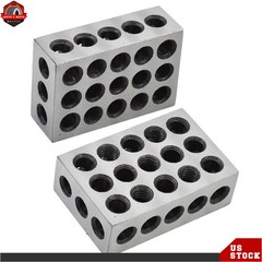 1-2-3 Blocks 23 Holes .0002″ Machinist 123 Jig 1 Matched Pair High Precision US
