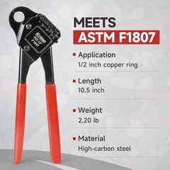 iCrimp 1/2-inch Angle Head PEX Crimping Tool – Ergonomic Design for Tight Spaces