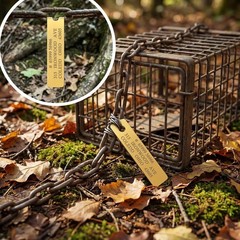 50 Pcs Brass Tags for Trapping Copper Tags Crab Trap Identification Tag Trapp…