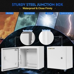 Tocretoare Outdoor Electrical Box, Steel Junction Box 12 x 10 x 6”, NEMA 4X Ele