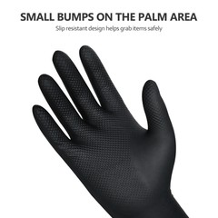10PCS Reusable Black Hair Dye Gloves for Hair Coloring at Salon