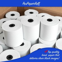 3″ x 165′ 1 PLY BOND PoS RECEIPT PAPER 50 ROLLS ** FREE SHIPPING **