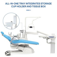 TJ2688-F6 Dental Unit Chair Computer Control DC Motor Doctor Stool Hard Leather