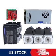 STEPPERONLINE 3/4Axis Nema23 Stepper Motor 425oz.in Φ8mm &Driver & Power CNC Kit