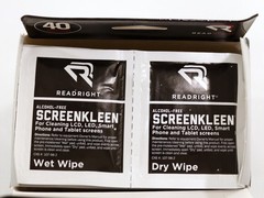ReadRight Alcohol-Free ScreenKleen 40 Pack Wet/Dry Electronic Cleaning Wipes