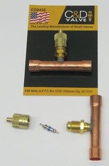 C&D Copper Access Tee Valve 3/8″ CD8438 Package of 2