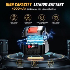 Cordless Fuel Transfer Pump Battery Operated 12GPM Diesel Transfer Pump 4000mah