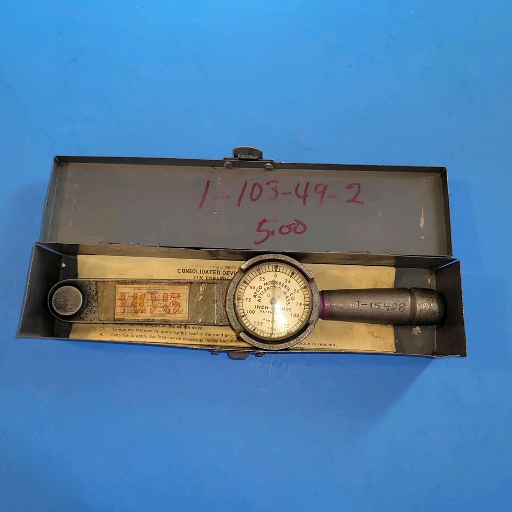 VTG US ARMY, Apco Mossberg Torque Wrench, W/ Broken Drive, J McKerns On Label