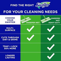 Swiffer Sweeper Wet Mopping Cloths, Multi-Surface Floor 24 Count (Pack of 1)