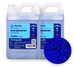 2 Gallon(15 LBS) “Dry & Dry” Premium Blue Indicating Silica Gel Beads