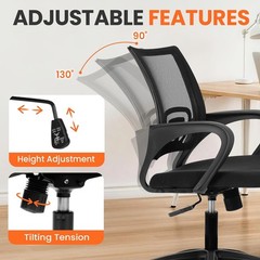 Ergonomic Mesh Chair with 360° Swivel & Height Adjustment for Any Room